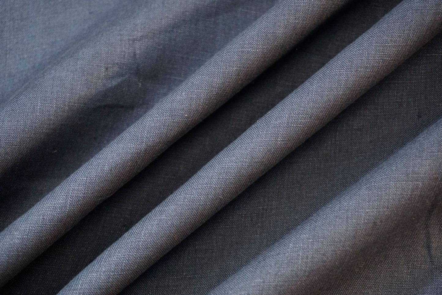 Italian linen in dark blue