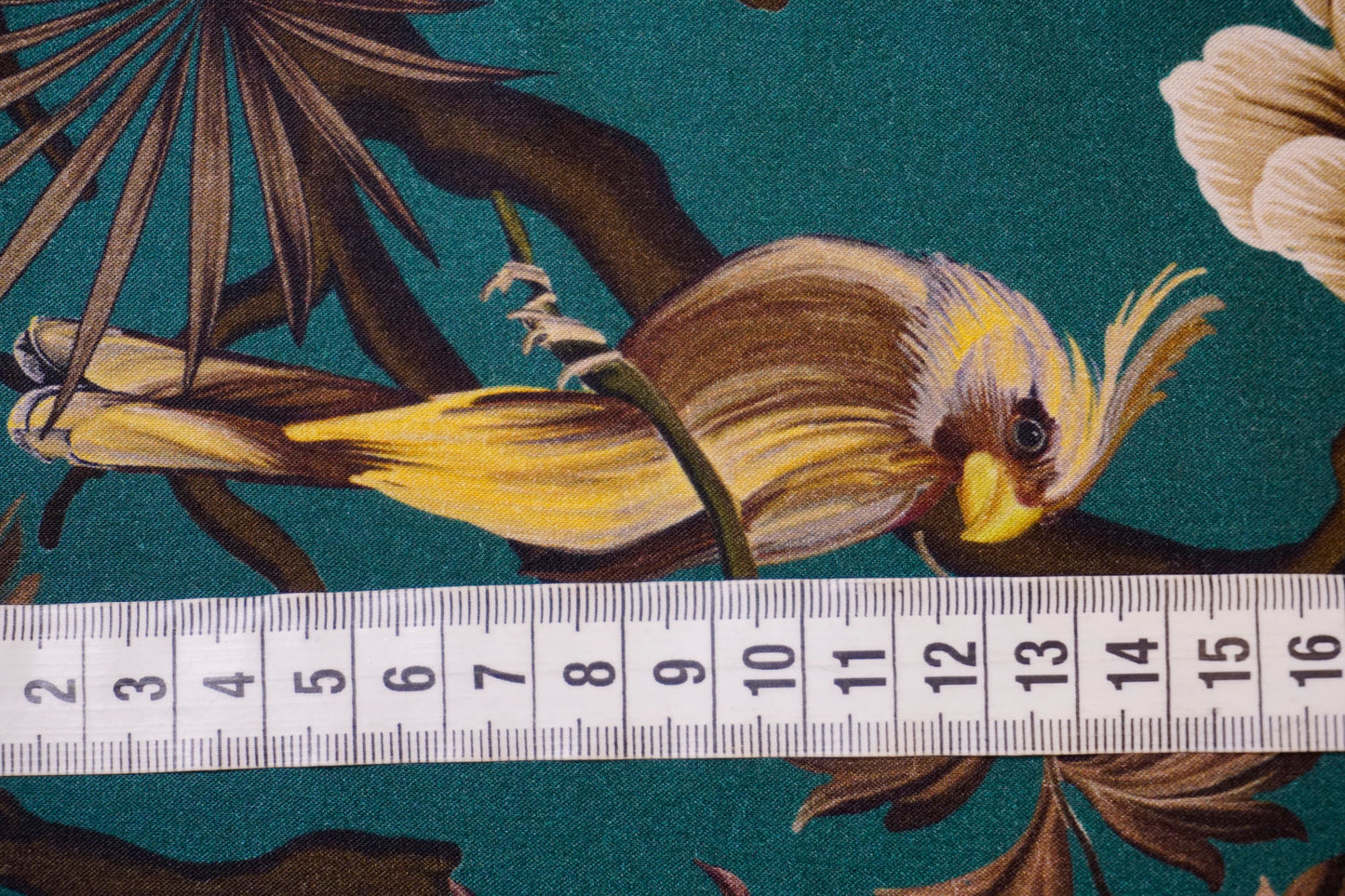 Exclusive viscose with border print – elegance meets nature