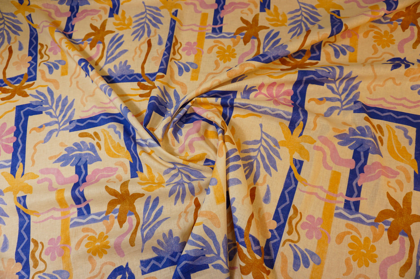 Linen-cotton fabric – Mediterranean flair