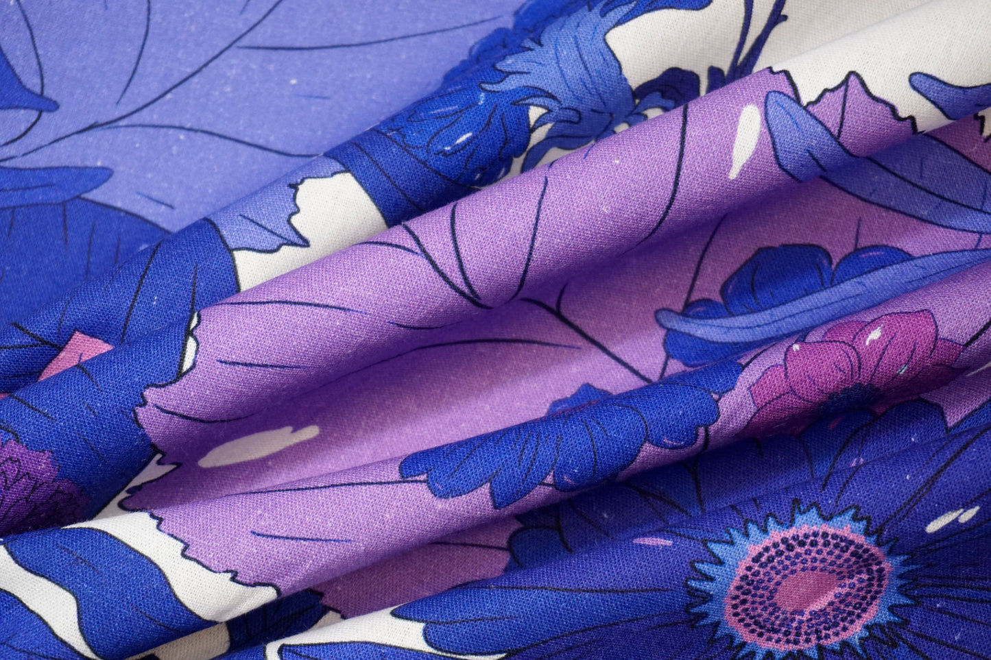 High-quality cotton-linen mix with floral elegance