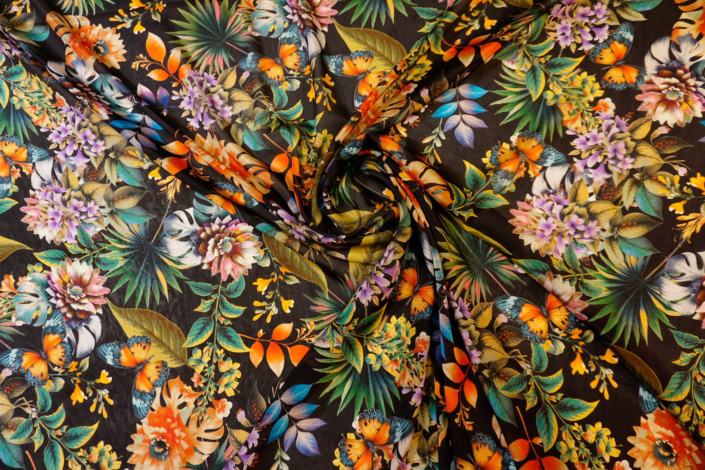 Italian silk with a tropical flair