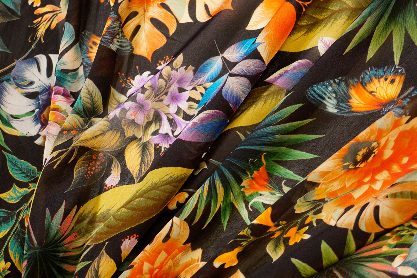 Italian silk with a tropical flair