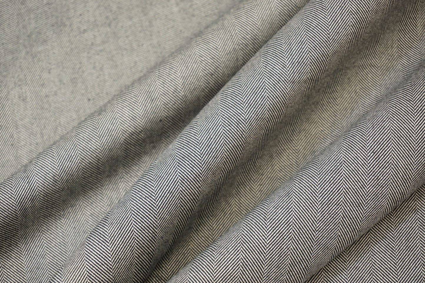 Cotton fabric with a striking herringbone pattern