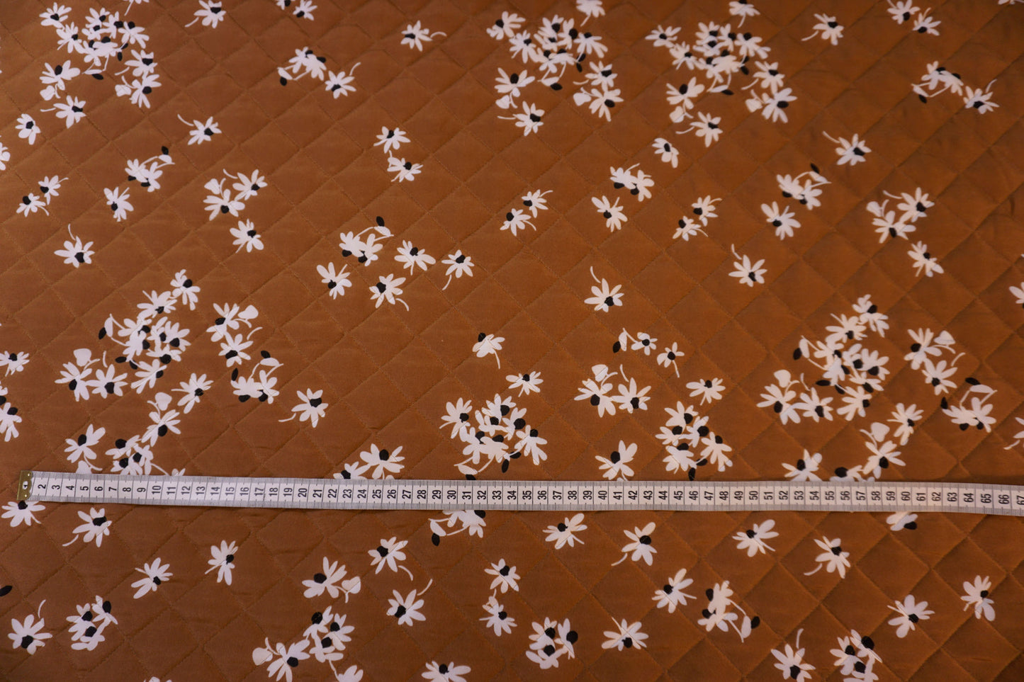 lined quilted fabric with silk surface
