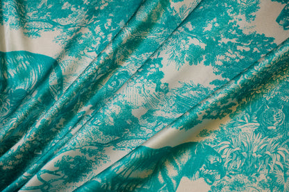 Eleganter Dschungel-Print in Türkis