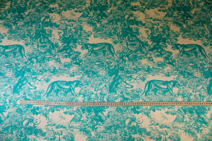 Eleganter Dschungel-Print in Türkis