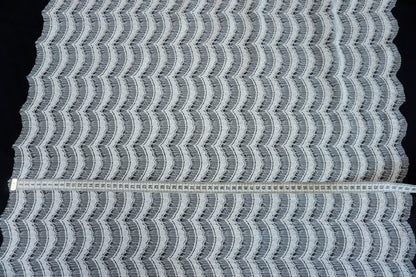 Zarte Spitzenkante mit geschwungenem Muster, perfekt für Säume, Ärmel oder Dekolletés