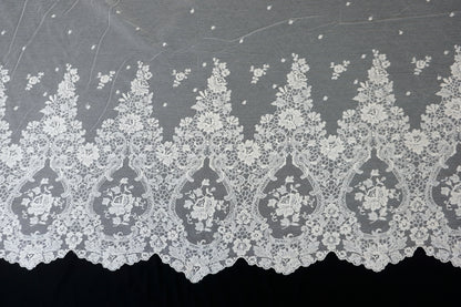 Französische Baumwollspitze – 100% Baumwolle mit eleganter Bogenkante