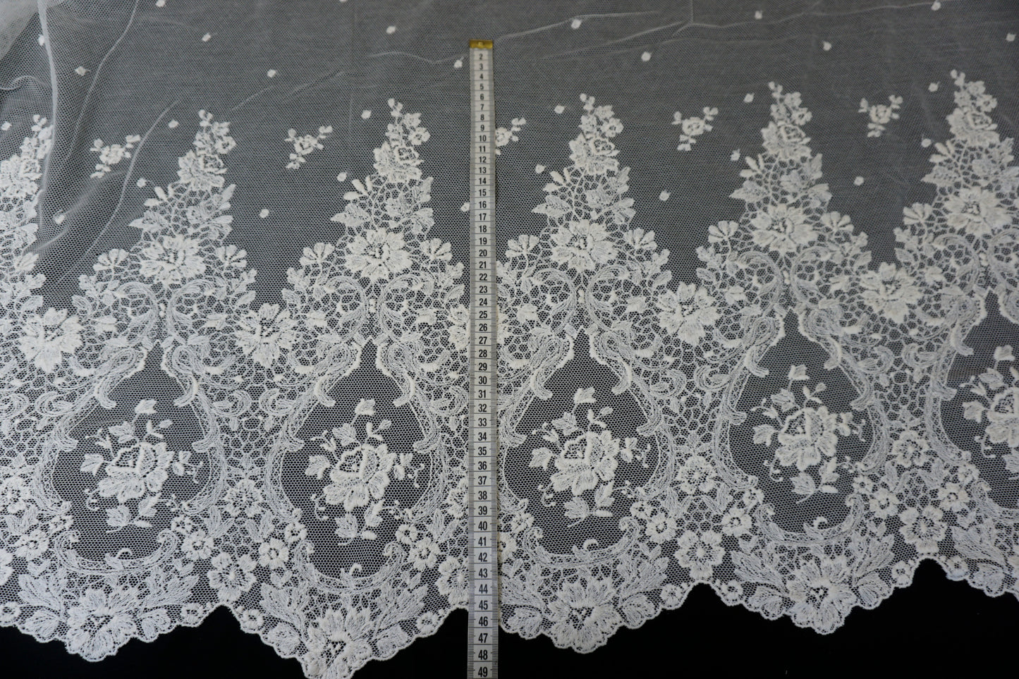 Französische Baumwollspitze – 100% Baumwolle mit eleganter Bogenkante