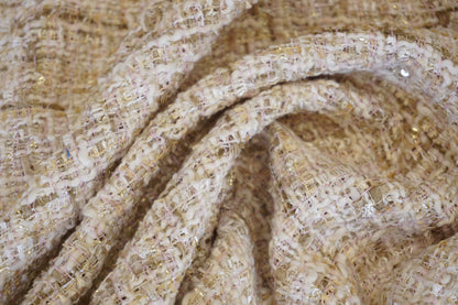 Exclusive Italian Bouclé – Rose Gold Dream with Couture Flair