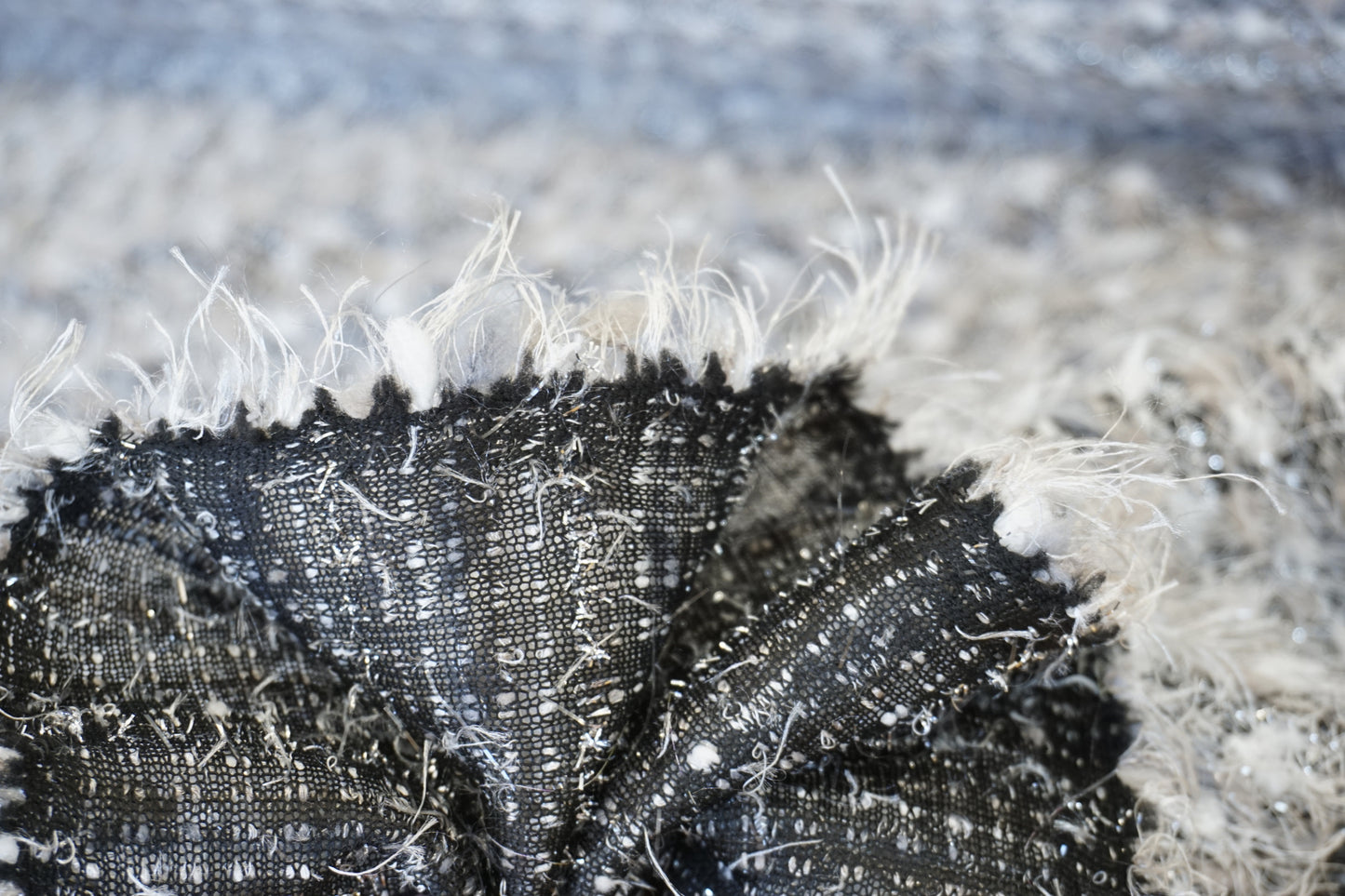 Structured fabric with Lurex – Elegant bouclé look in natural tones with shimmering accents