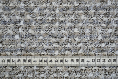 Structured fabric with Lurex – Elegant bouclé look in natural tones with shimmering accents