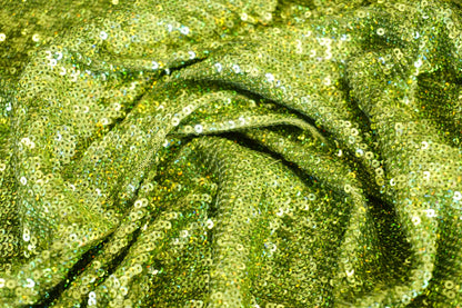 Sequin Fabric "High-Shine" in Lime Green – Glamour & Comfort
