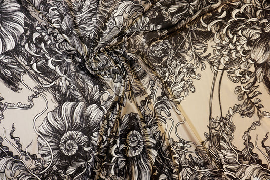 Silk chiffon with elastane – artistic design