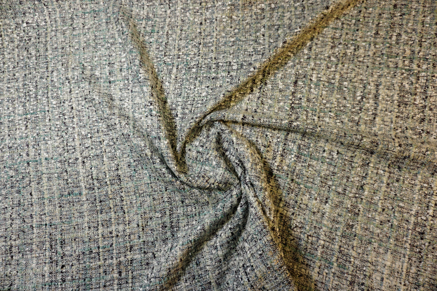 Exclusive costume fabric in ice blue-grey and silver – cotton blend