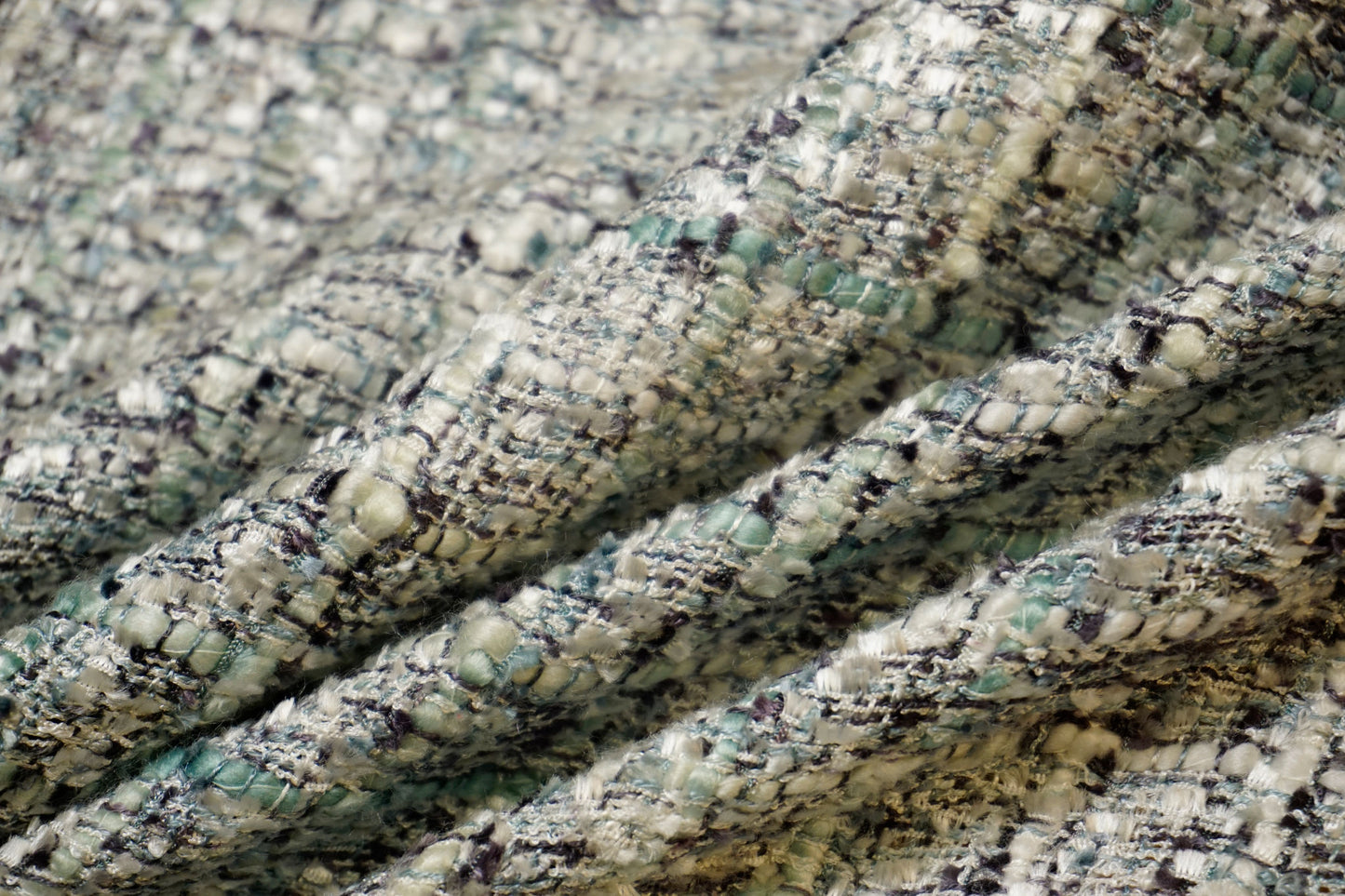 Exclusive costume fabric in ice blue-grey and silver – cotton blend