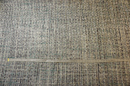 Exclusive costume fabric in ice blue-grey and silver – cotton blend
