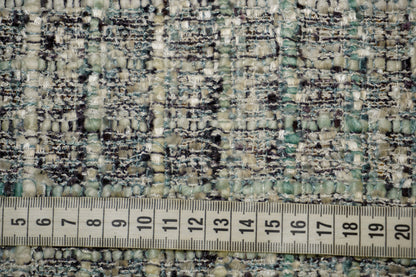 Exclusive costume fabric in ice blue-grey and silver – cotton blend