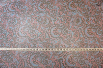 Seidenchiffon in dunkelblau mit Paisley-Muster