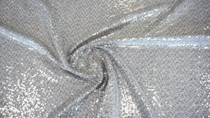 Exklusiver Chevron-Mantelstoff – Fischgrät-Optik mit Pailletten-Glow