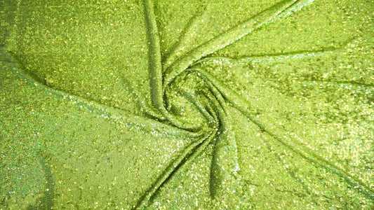 Paillettenstoff "High-Shine" in Limettengrün – Glamour & Komfort