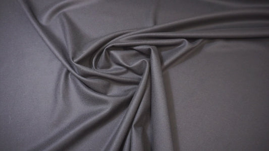 Schwarzer Schurwollflanell in Köperbindung – Pure Wool aus Huddersfield