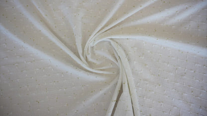 Exclusive Bouclé in White & Gold – Geometric Elegance
