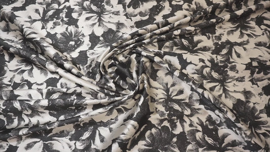 Exquisite brocade with mirror-image floral design