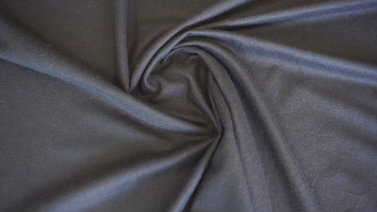 Eleganter Schurwollflanell in Schwarz – weich, warm & zeitlos edel