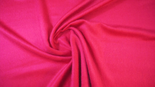Wollstoff in Fuchsia mit luxuriösem Flor