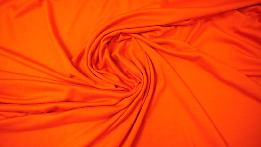 Cashmere jersey in pumpkin orange