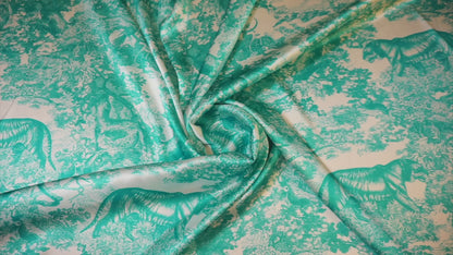 Eleganter Dschungel-Print in Türkis
