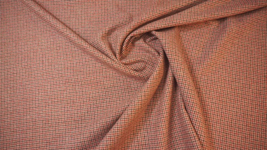 New wool tweed in rust red, nut brown &amp; beige – robust &amp; elegant