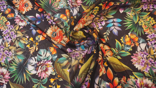 Italian silk with a tropical flair