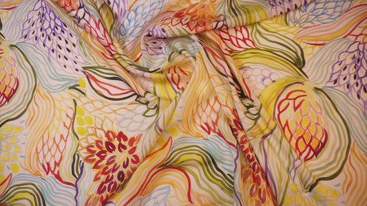 Silk crepe from Italy – a colorful work of art