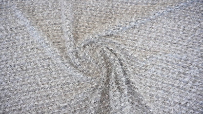 Structured fabric with Lurex – Elegant bouclé look in natural tones with shimmering accents