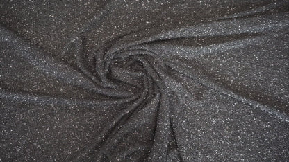 Exclusive Glamour Knit – Deep Black with Raised Glitter Effects