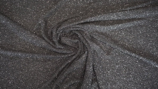 Video Glamour-Strickstoff in Tiefschwarz mit glitzernden Lurexfäden