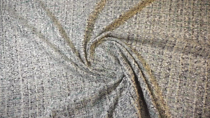 Exclusive costume fabric in ice blue-grey and silver – cotton blend