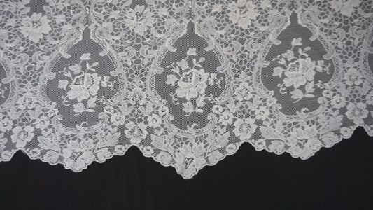 Französische Baumwollspitze – 100% Baumwolle mit eleganter Bogenkante