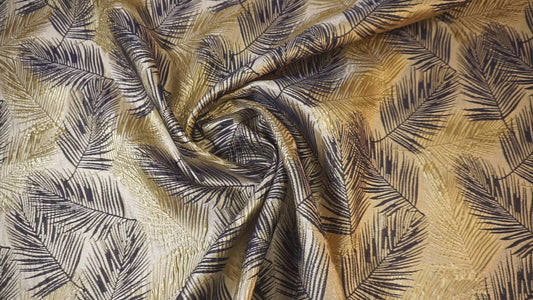 Magnificent brocade with shimmering palm fronds